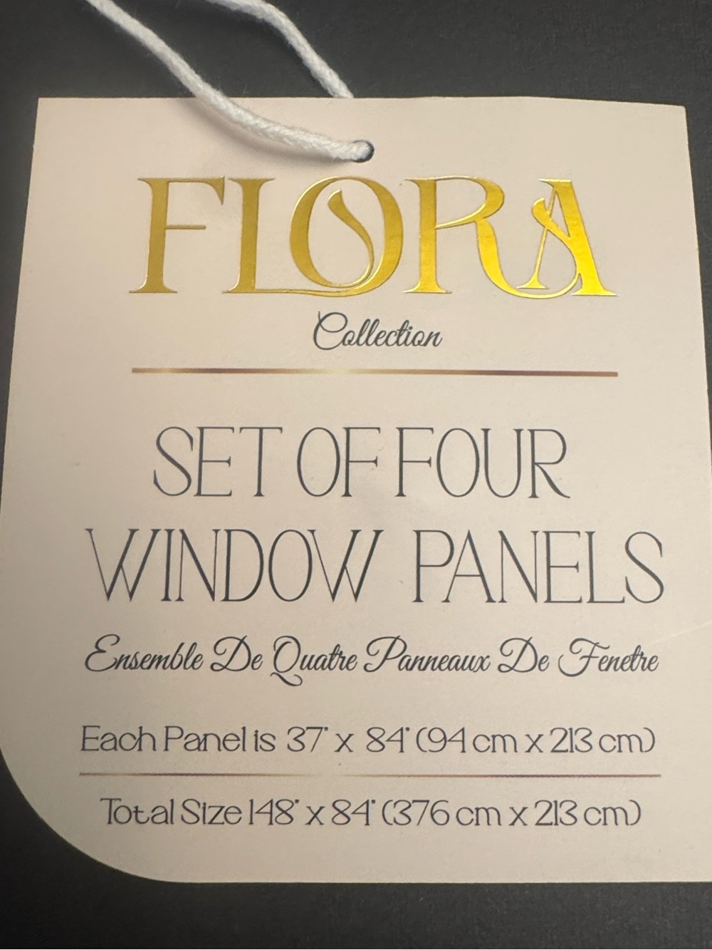 FLORA Collection Set Of Four Window Panels - 37"x84"- Nicolette - Picture 3 of 11